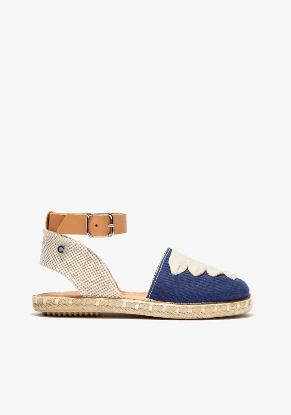 Conguitos Alpargatas De Niña Cordones Azul^ Alpargatas