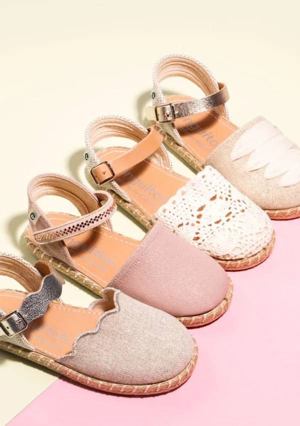 Conguitos Alpargatas De Niña Macramé Beige^ Alpargatas