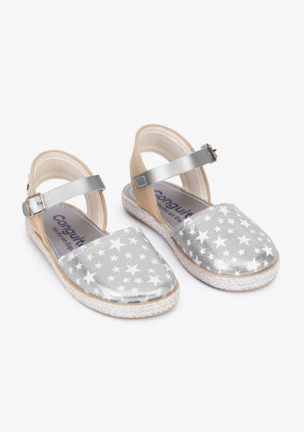 Conguitos Alpargatas De Niña Plata Brillo En La Oscuridad^ Alpargatas