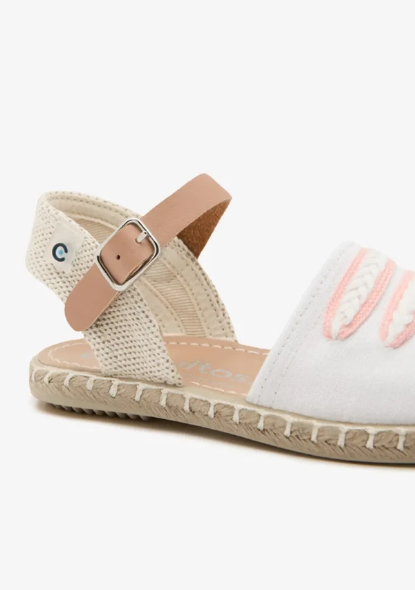 Conguitos Alpargatas Hebilla Tiras Blanco^ Alpargatas | Zapatos De Ceremonia
