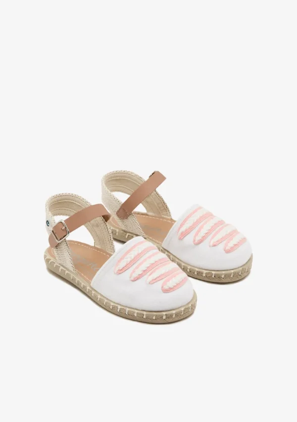 Conguitos Alpargatas Hebilla Tiras Blanco^ Alpargatas | Zapatos De Ceremonia