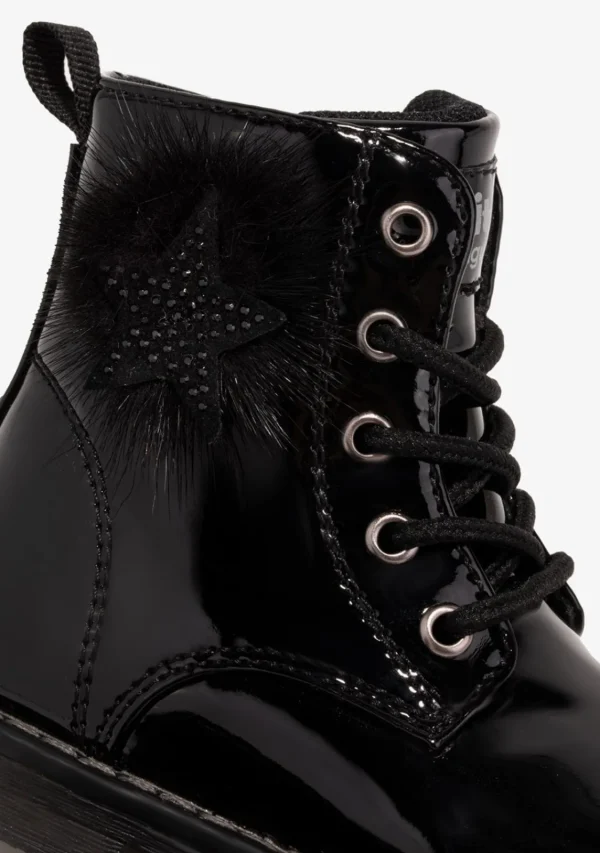 Conguitos Baby's Black Pompon Cord Ankle Boots^ Botas | Botas