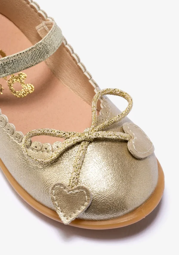 Conguitos Bailarinas De Bebé Metalizado Platino^ Bailarinas | Zapatos De Ceremonia