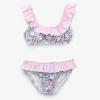Conguitos Bikini Niña Estampado Sirena Azul Claro^ Baño