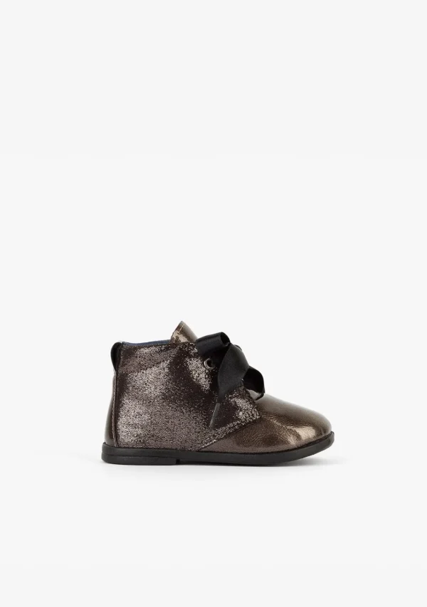 Conguitos Bota De Bebé Charol Fantasía Titanio^ Botas | Botas