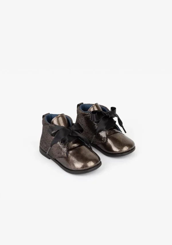 Conguitos Bota De Bebé Charol Fantasía Titanio^ Botas | Botas