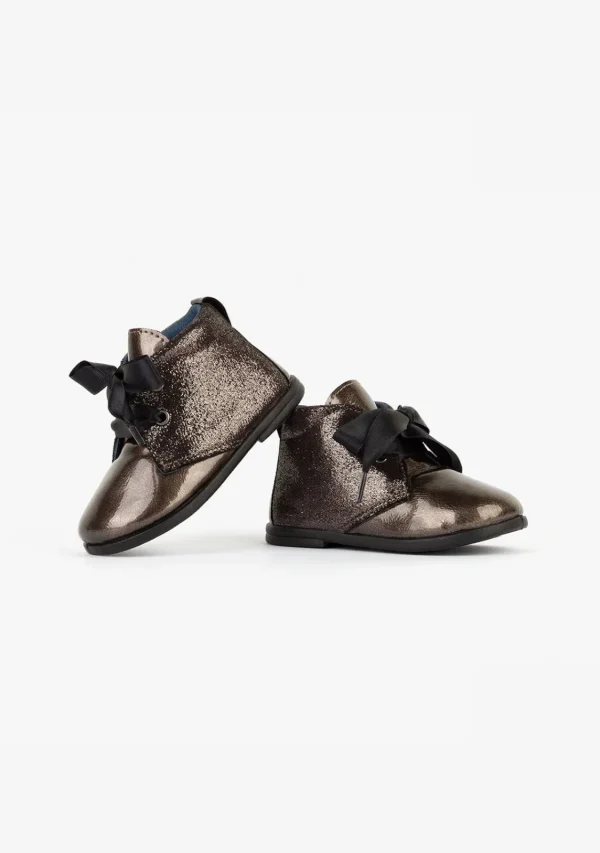 Conguitos Bota De Bebé Charol Fantasía Titanio^ Botas | Botas
