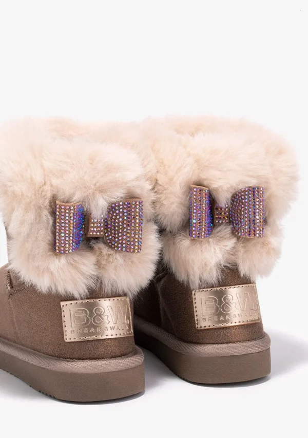 Conguitos Botas Australianas De Niña Strass Bronce B&W^ Botas Australianas | Botas Australianas