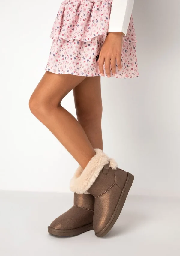 Conguitos Botas Australianas De Niña Strass Bronce B&W^ Botas Australianas | Botas Australianas