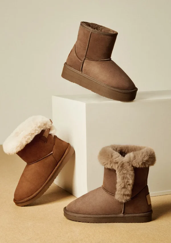 Conguitos Botas Australianas Lazo Pelo Water Repellent Tan B&W^ Botas Australianas | Botas Australianas