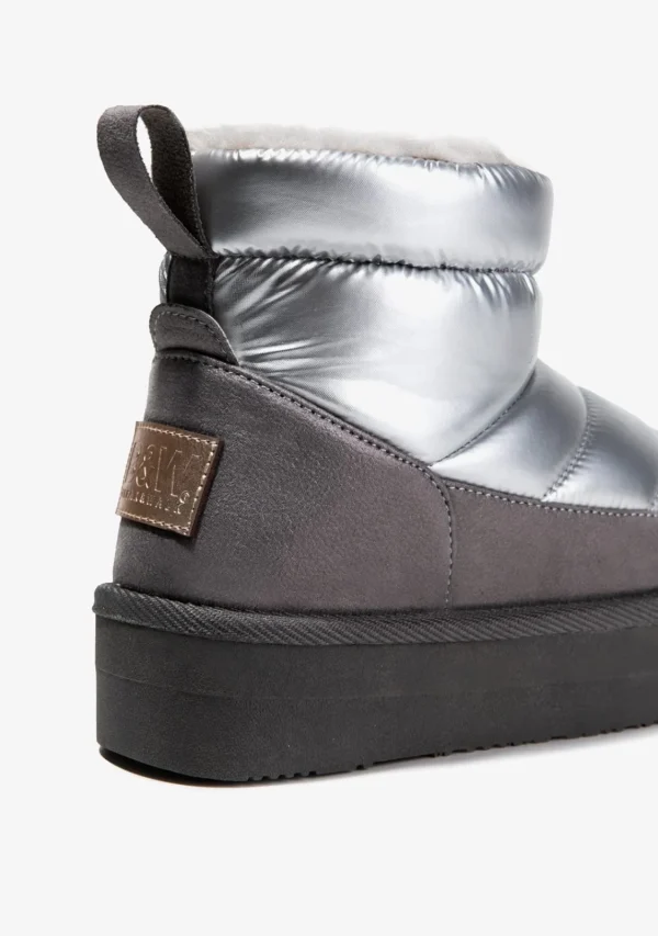 Conguitos Botas Australianas Metalizado Plata B&W^ Botas Australianas | Botas Australianas