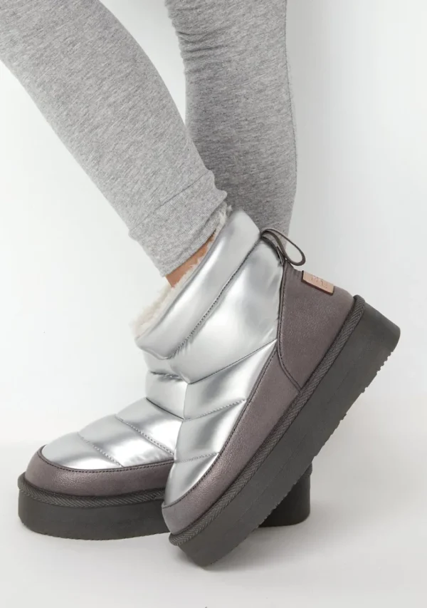 Conguitos Botas Australianas Metalizado Plata B&W^ Botas Australianas | Botas Australianas