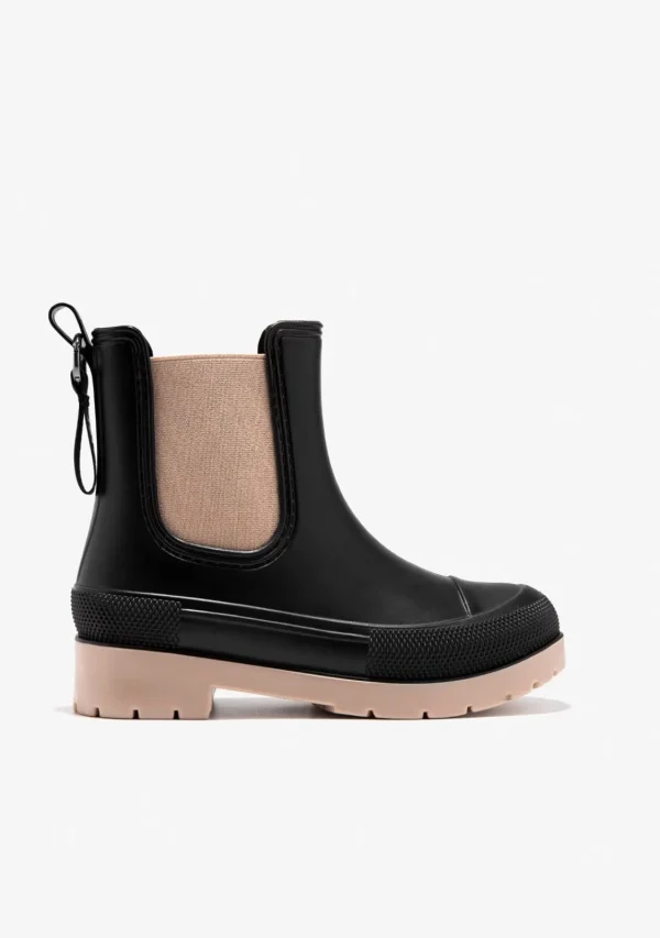 Conguitos Botas De Agua Unisex Negro Beige B&W^ Botas | Botas De Agua