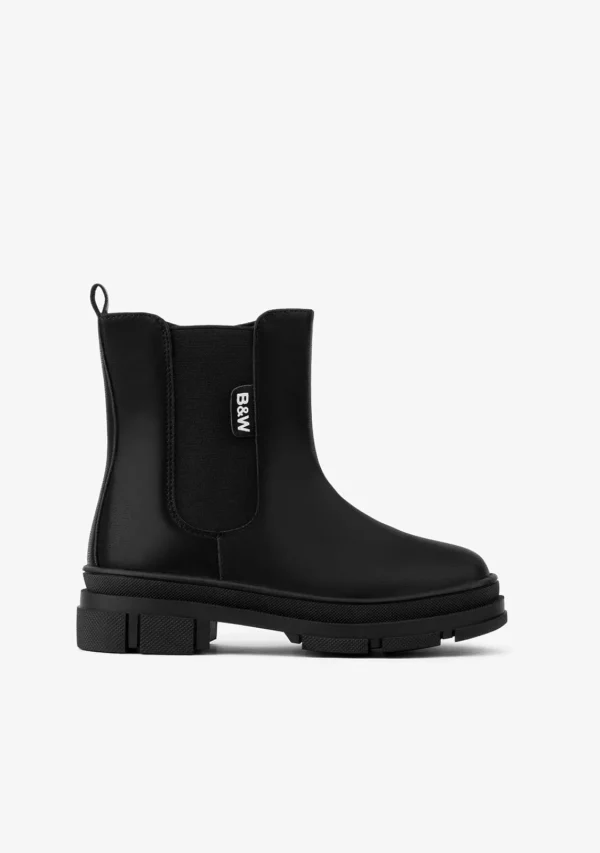 Conguitos Botas De Niña Elástico Napa Negro B&W^ Botas | Botas