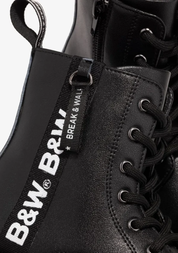 Conguitos Botas De Niña Militares Logo Negro B&W^ Botas | Botas