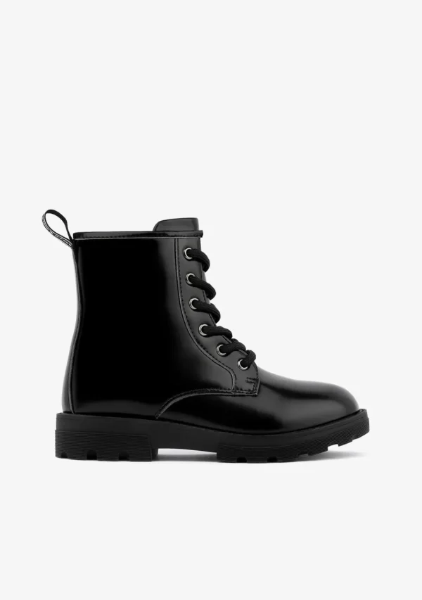 Conguitos Botas De Niña Militares Negro B&W^ Botas | Botas