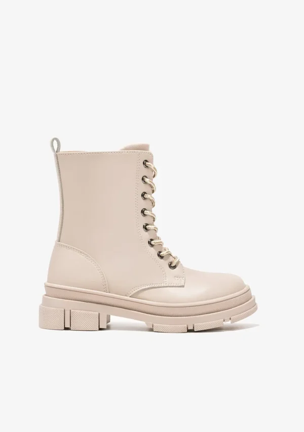 Conguitos Botas De Niña Napa Beige B&W^ Botas | Botas