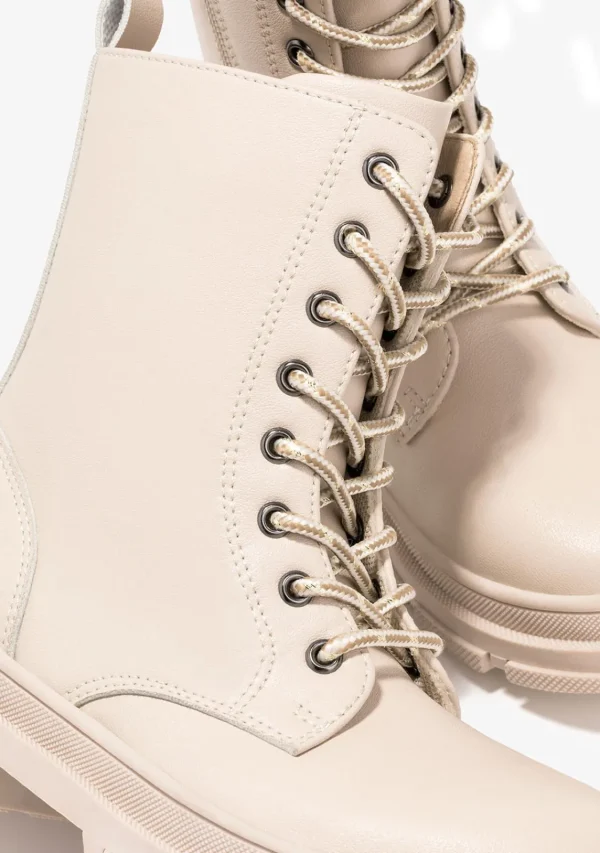 Conguitos Botas De Niña Napa Beige B&W^ Botas | Botas