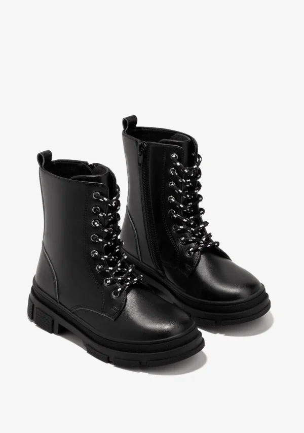 Conguitos Botas De Niña Napa Negro B&W^ Botas | Botas