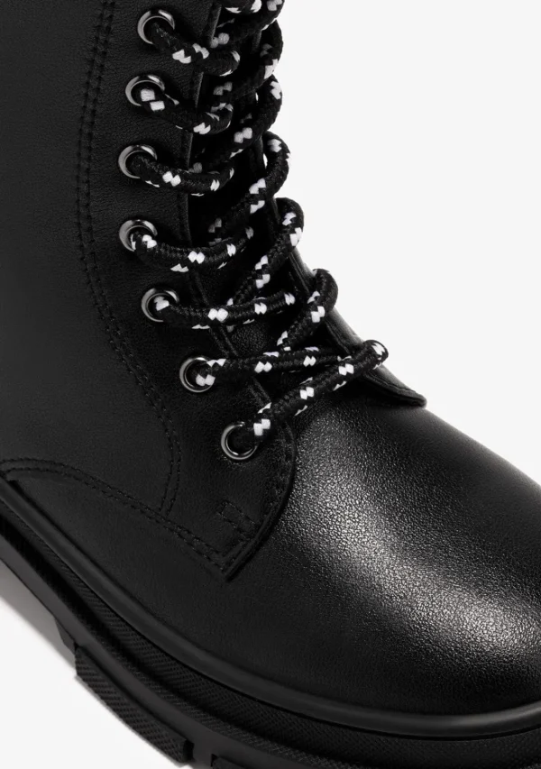 Conguitos Botas De Niña Napa Negro B&W^ Botas | Botas