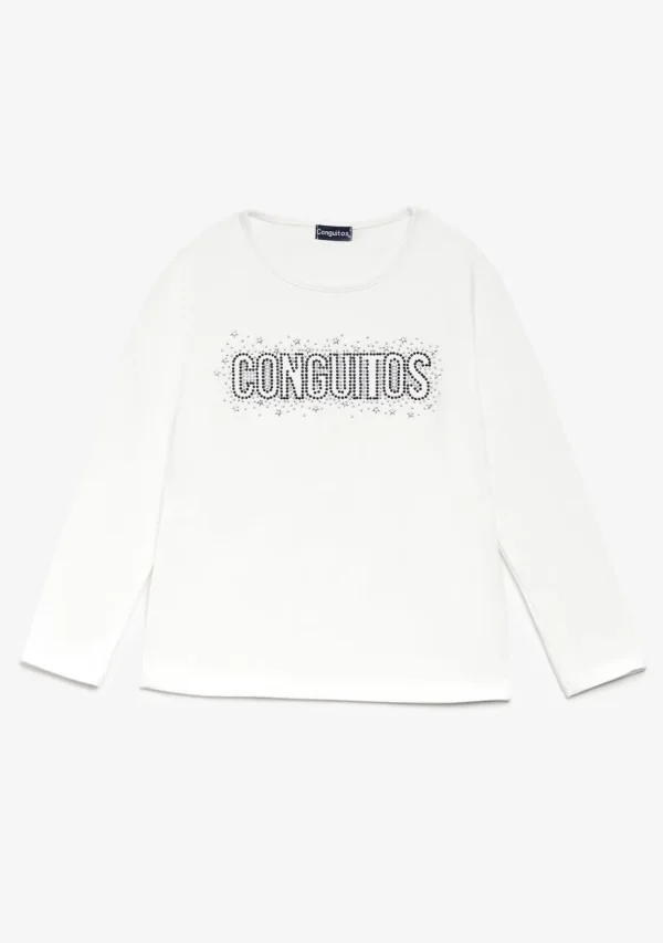 Conguitos Camiseta Strass Blanco^ Camisetas | Camisetas Manga Larga