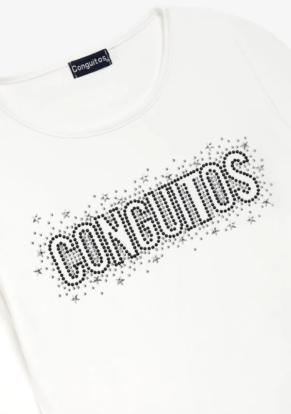 Conguitos Camiseta Strass Blanco^ Camisetas | Camisetas Manga Larga