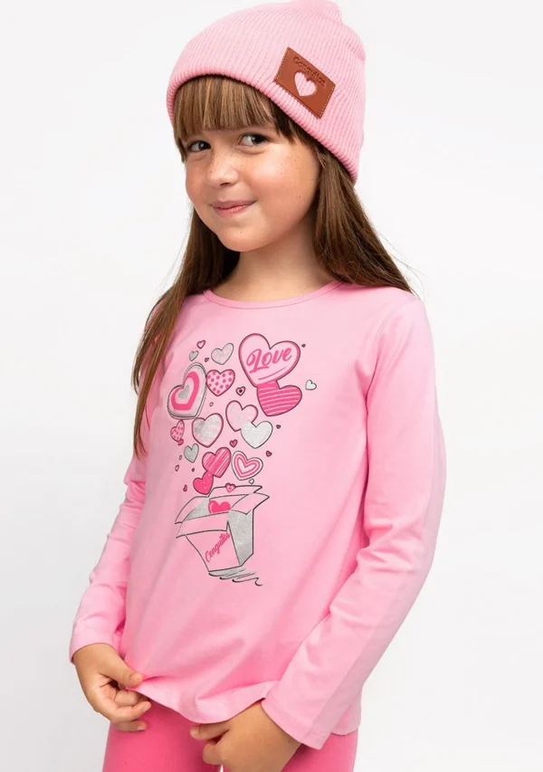 Conguitos Camiseta De Niña Con Luz Caja Rosa^ Camisetas | Camisetas Manga Larga