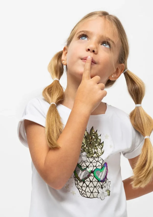 Conguitos Camiseta De Niña Piña Brillo Oscuridad^ Camisetas