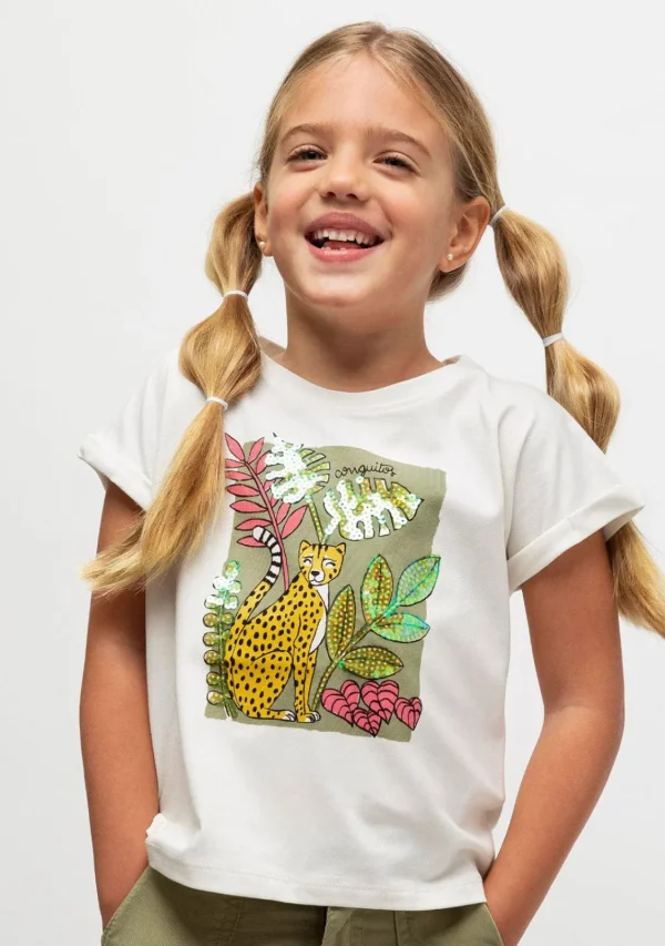 Conguitos Camiseta De Niña Selva Lentejuelas^ Camisetas