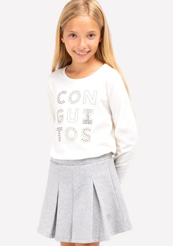 Conguitos Falda De Niña Basic Gris^ Faldas