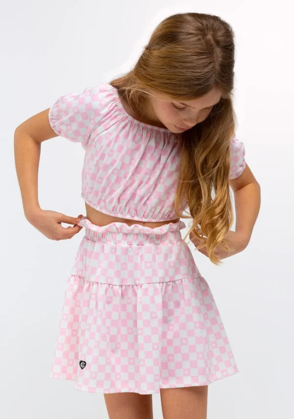 Conguitos Falda De Niña Cuadros Rosa^ Faldas