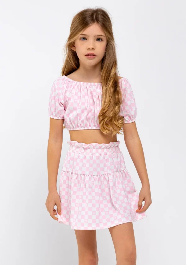 Conguitos Falda De Niña Cuadros Rosa^ Faldas