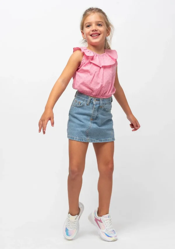 Conguitos Falda De Niña Mini Denim^ Faldas