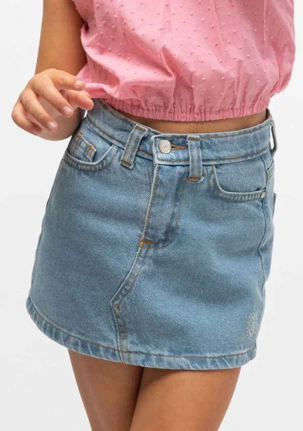 Conguitos Falda De Niña Mini Denim^ Faldas