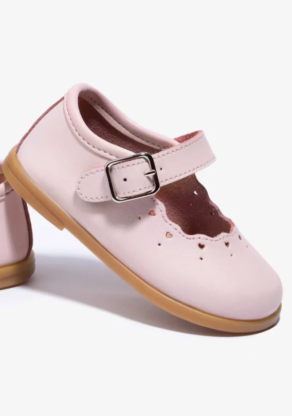 Conguitos Merceditas De Bebé Hebilla Rosa^ Bailarinas | Zapatos De Ceremonia
