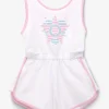 Conguitos Mono Liso Felpa Ribete Blanco Niña^ Vestidos De Verano | Vestidos