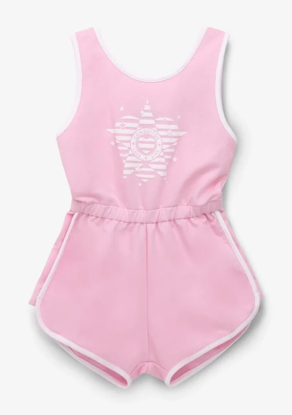 Conguitos Mono Liso Felpa Ribete Rosa Niña^ Vestidos De Verano | Vestidos
