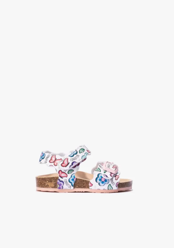 Conguitos Sandalias De Bebé Bio Flores Blanco^ Sandalias | Sandalias Bio