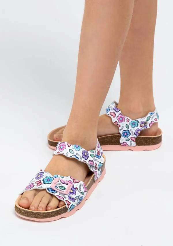 Conguitos Sandalias De Niña Bio Flores Blanco^ Sandalias Bio | Sandalias