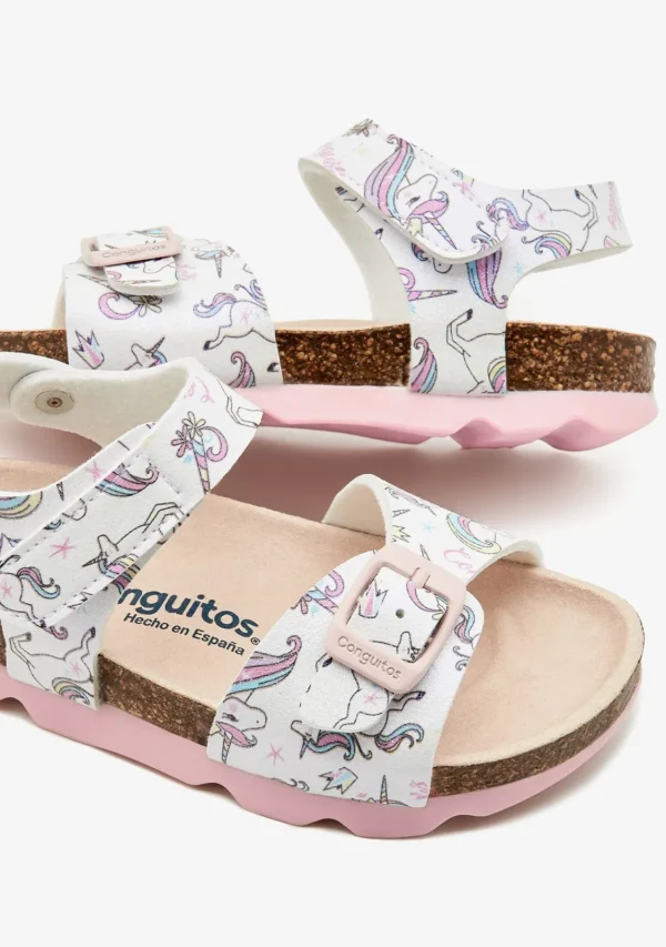 Conguitos Sandalias Unicornios Blanco^ Sandalias Bio | Sandalias