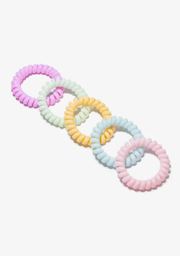 Conguitos Set Coleteros Espiral Multicolor^ Para El Pelo