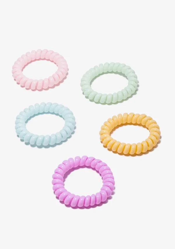 Conguitos Set Coleteros Espiral Multicolor^ Para El Pelo