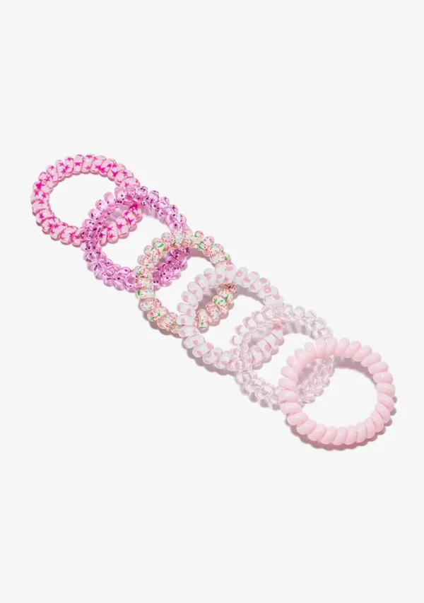 Conguitos Set Coleteros Espiral Rosa^ Para El Pelo