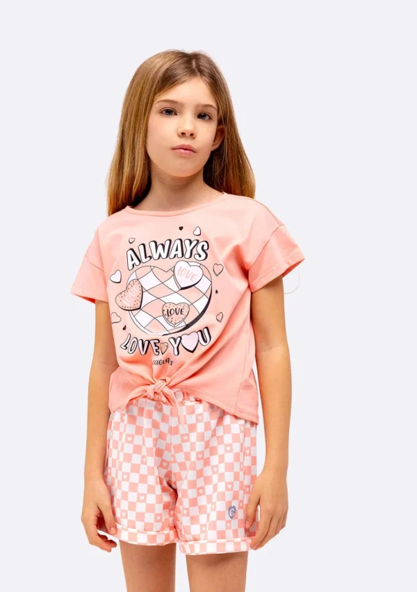 Conguitos Short Niña Cuadros Naranja^ Shorts