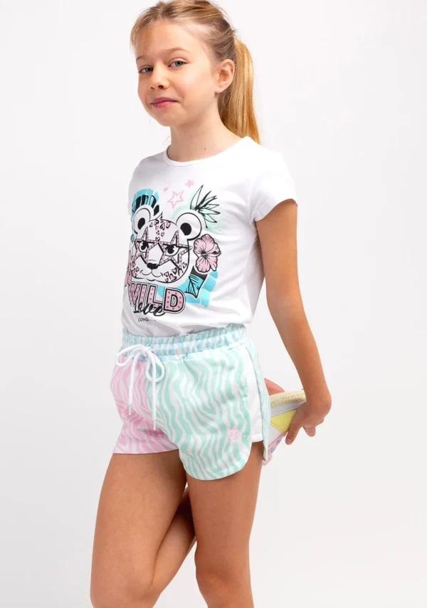 Conguitos Short Niña Felpa Estampado Cebra Multicolor^ Shorts
