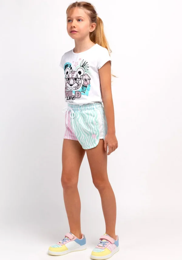 Conguitos Short Niña Felpa Estampado Cebra Multicolor^ Shorts