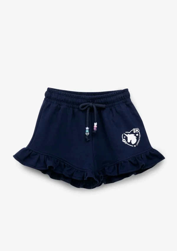 Conguitos Short Niña Felpa Unicornio Azul Marino^ Shorts