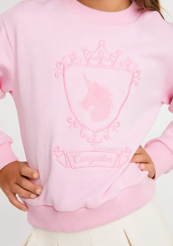 Conguitos Sudadera Escudo Unicornio Rosa^ Sudaderas