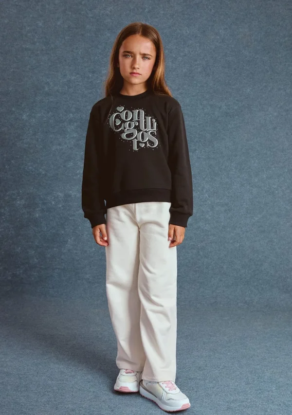 Conguitos Sudadera Estampado Negro^ Sudaderas