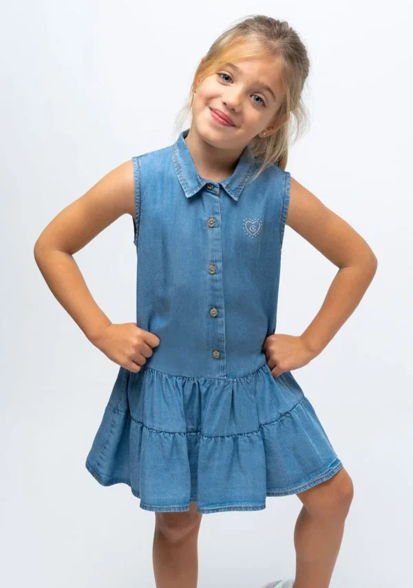 Conguitos Vestido Camisero De Niña Denim^ Vestidos De Verano | Vestidos